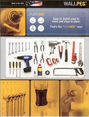 Peg board & hook kit- pegboard garage tool storage 50PC