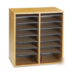 Safco wood literaturecd organizer