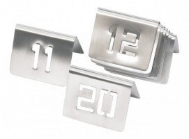 Stylish stainless steel table numbers 11 - 20