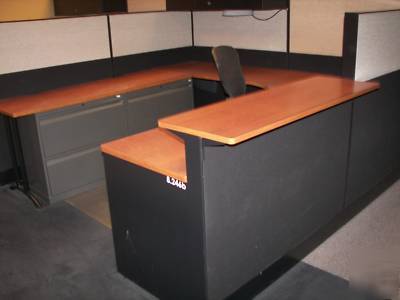  teknion reception office modular cubicle stations