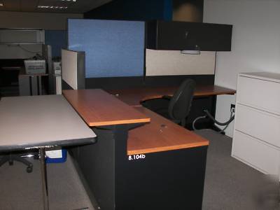  teknion reception office modular cubicle stations