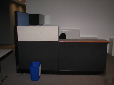  teknion reception office modular cubicle stations