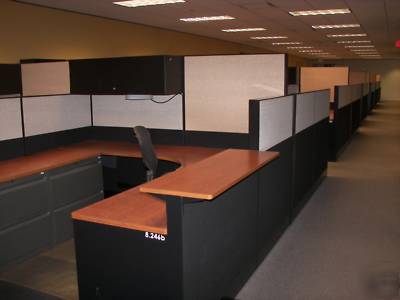  teknion reception office modular cubicle stations