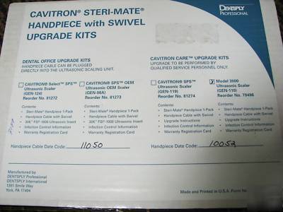 Dentsply cavitron steri-mate swivel upgrade kit * *
