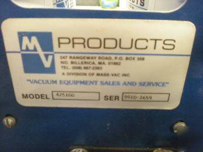 Mv mass-vac 425100 visiflow oil filtration system 220V