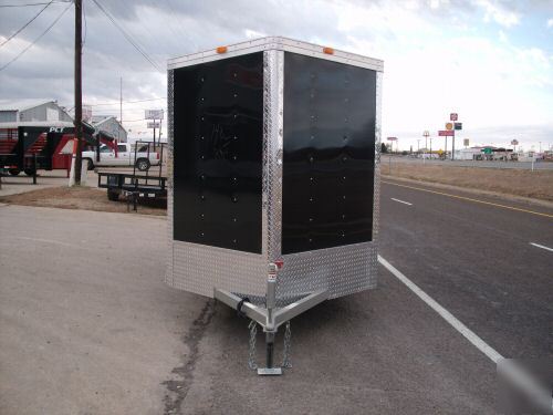 New 6 x 10 6X10 enclosed utility cargo trailer v-nose 