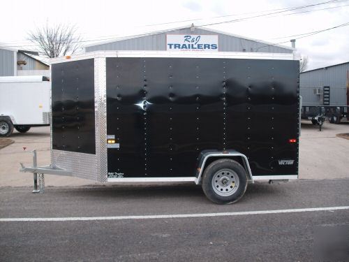 New 6 x 10 6X10 enclosed utility cargo trailer v-nose 