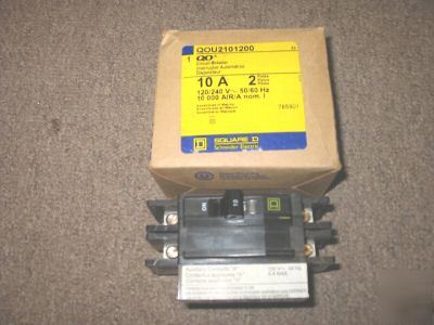 New QOU210 1200 square d 10A 2P breaker QOU2101200