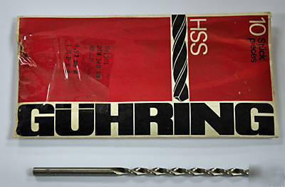 New guhring taper length drill parabolic 23/64