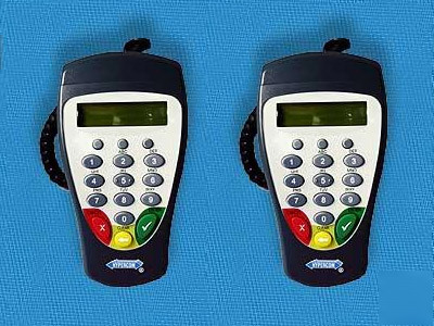 2 hypercom S9 credit card machine terminal pin pad