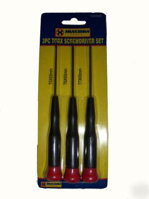 3PC micro precision torx star screwdrivers set T5 T6 T7