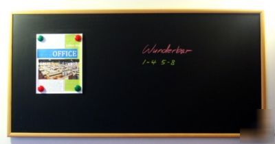 48â€ x 24â€ framed magnetic black chalk board flawed