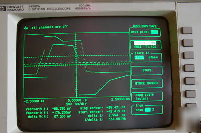 54502A 400MHZ 400 msa/s 2 ch digital oscilloscope w prb