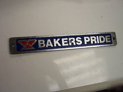 Bakers pride oven name plate pizza convection Y600 Y800