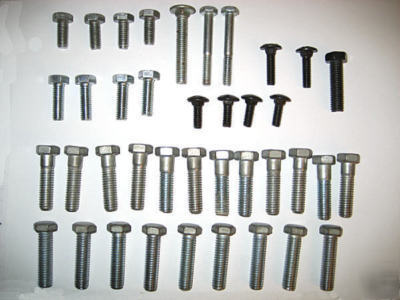36 hex head & carriage bolts threaded