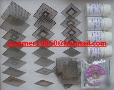 69PCS heated type bga chip reballing stencils & others 