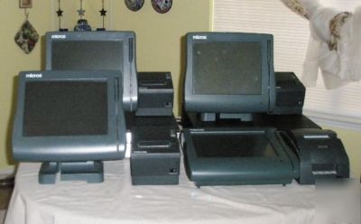 Complete micros pos system with 4 workstations