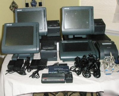 Complete micros pos system with 4 workstations