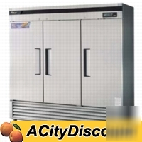 New turbo air 72 cu.ft 3 solid door commercial freezer