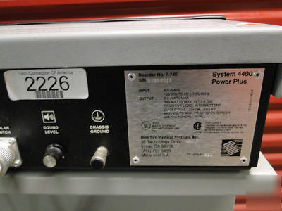 Birtcher 4400 power plus electrosurgical unit + stand