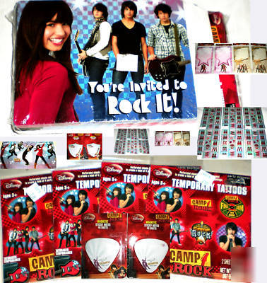 Lot of camp rock jonas, demi lovato, stickes & notepad