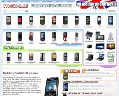 Real established mobile phones comparisons website.