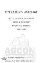 Massey operators tractor hydraulic systems manual