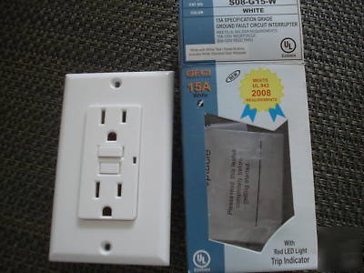 15 amp 2008 ul gfci duplex receptacle