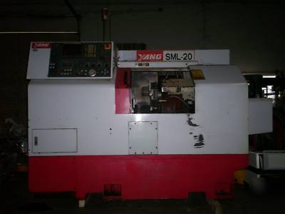 98' yang sml-20 cnc lathe - fanuc 0TD 32 bit control