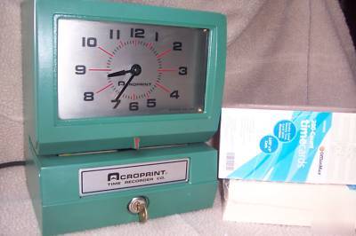 Acroprint 150NR4 automatic time clock slightly used 