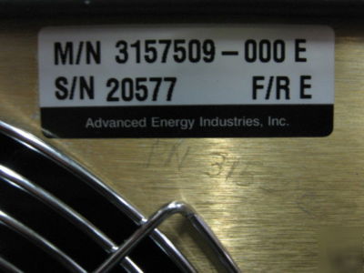Advanced energy pep-2500 pulsed plasma rf power supply