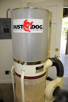 Jet dust collector dc-1100 w/dust dog weave filter 230V