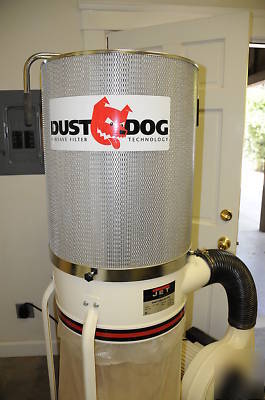 Jet dust collector dc-1100 w/dust dog weave filter 230V