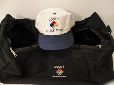 Hazmat code 3 strike team ball cap and equipment bag 