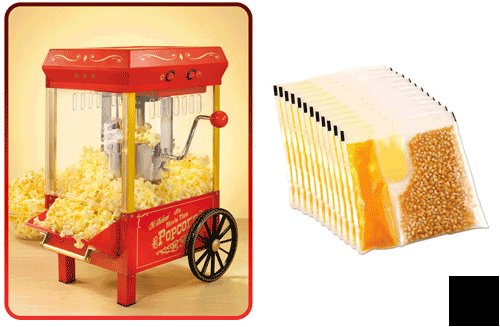 New hot kettle popcorn popper machine theater style kit 