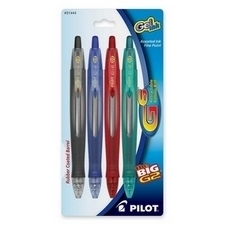 Pilot G6 retractable gel pen 4PK,ast, w/similars J9 