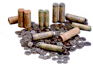 Preformed shotgun coin wrappers (200) nf string nickel