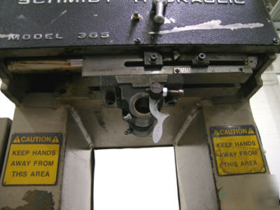 Schmidt model 365 hydraulic roll marking machine