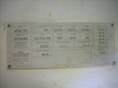 Husky mte-50 robot (ge fanuc powermotion)