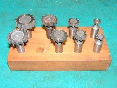 Set of (8) keo woodruff key cutters, hs-usa-w/stand