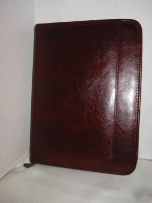 Sharp cordavan leather (?) organizer/ planner- nice 