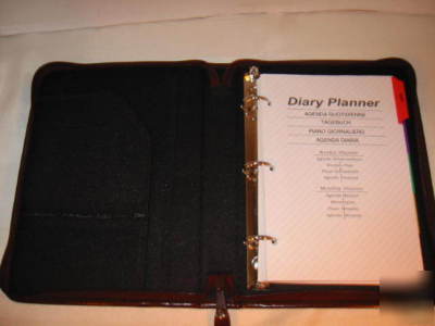 Sharp cordavan leather (?) organizer/ planner- nice 