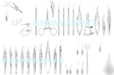 31 phaco cataract instruments set ophthalmic surgical 