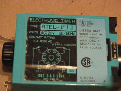Idec rte-P12 amf potter brumfield 120VAC timers
