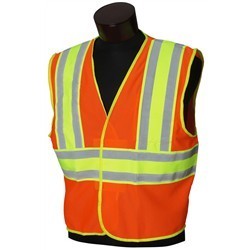 New safety vest orange road warrior two tone med - xl 