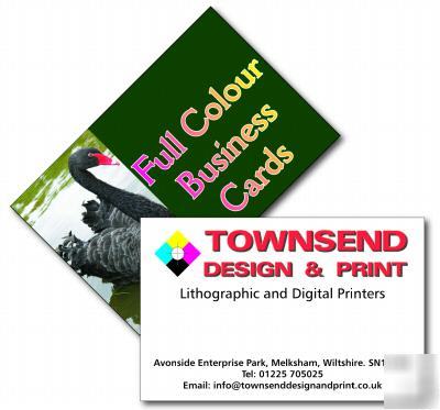 200(+50 free) 2 sided laminated colour business cards 