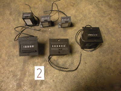 Lot of 6 veeder root 5/6 digit counters 120 volt coil