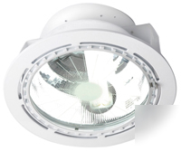 Robus emergency 2 x 18W pl flush glass downlight