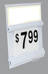 Spiral price sign holder retail display board box of 25