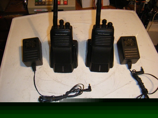 2 vertex standard vx-160 vhf tranceivers & chargers